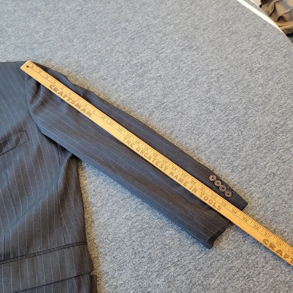 Brooks Brothers Jacket Men's 42R Madison Gray Pinstripes Blazer Made in USA